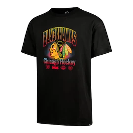 Tricou pentru bărbați 47 Brand NHL Chicago Blackhawks Graphic ’47 Drop Shoulder Tee