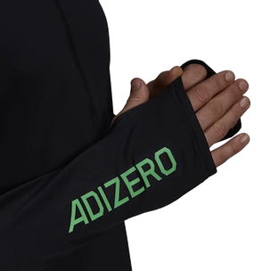 Tricou pentru bărbați adidas  Adizero Warm 1/2 Zip LS Black XL