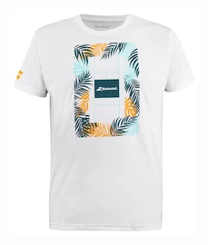 Tricou pentru bărbați Babolat Exercise Message Tee Men White/White