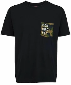 Tricou pentru bărbați CCM CAMO POCKET S/S TEE Black