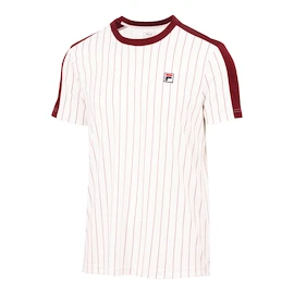 Tricou pentru bărbați Fila T-Shirt Stripes Jascha 2 White Alyssum/Cabernet