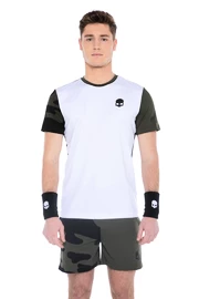 Tricou pentru bărbați Hydrogen Tech Camo Tee White/Military Green