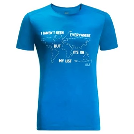 Tricou pentru bărbați Jack Wolfskin  Pack & Go Travel T Blue Pacific