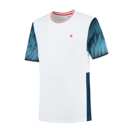 Tricou pentru bărbați K-Swiss Hypercourt Print Crew 3 White