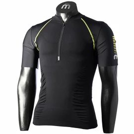 Tricou pentru bărbați Mico M1 Trail Zip Neck Nero