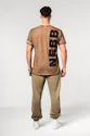 Tricou pentru bărbați Nebbia  Washed-off Cotton T-shirt MAX OUT Light Brown