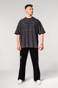 Tricou pentru bărbați Nebbia  Washed-off Oversized Heavyweight Cotton T-shirt NO SHORTCUTS Black