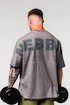 Tricou pentru bărbați Nebbia  Washed-off Oversized Heavyweight Cotton T-shirt NO SHORTCUTS Light Grey