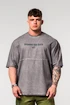 Tricou pentru bărbați Nebbia  Washed-off Oversized Heavyweight Cotton T-shirt NO SHORTCUTS Light Grey