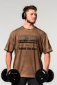 Tricou pentru bărbați Nebbia  Washed-off Oversized T-shirt HERITAGE Light Brown