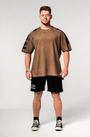 Tricou pentru bărbați Nebbia Washed-off Oversized T-shirt LIFTING CLUB Light Brown