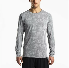 Tricou pentru bărbați Saucony  Negative-Splt Jacquard LS grey