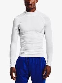 Tricou pentru bărbați Under Armour HeatGear Comp Mock LS-WHT