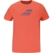 Tricou pentru copii Babolat  Exercise Cotton Tee Boy Hot Coral