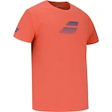 Tricou pentru copii Babolat  Exercise Cotton Tee Boy Hot Coral