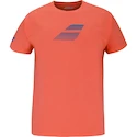 Tricou pentru copii Babolat  Exercise Cotton Tee Boy Hot Coral