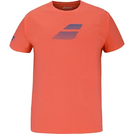 Tricou pentru copii Babolat Exercise Cotton Tee Boy Hot Coral