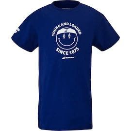 Tricou pentru copii Babolat Exercise Cotton Tee Boy Sodalite Blue