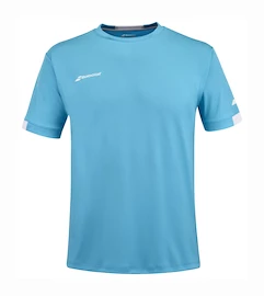 Tricou pentru copii Babolat Play Crew Neck Tee Boy Cyan Blue