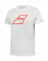 Tricou pentru copii Babolat  Strike Cotton Tee Jr White/Strike Red