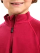 Tricou pentru copii Icebreaker  K 260 Tech LS Half Zip Cherry