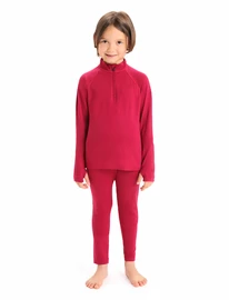 Tricou pentru copii Icebreaker K 260 Tech LS Half Zip Cherry