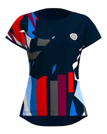 Tricou pentru femei BIDI BADU New York 2024 Capsleeve Dark Blue/Red