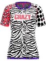 Tricou pentru femei Crazy Idea  Mountain Flash Black/Zebra