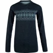 Tricou pentru femei Endurance  Yalia Seamless Wool Print LS Baselayer Dark Blue