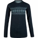 Tricou pentru femei Endurance  Yalia Seamless Wool Print LS Baselayer Dark Blue