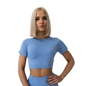 Tricou pentru femei GymBeam  FLO CropTop Blue