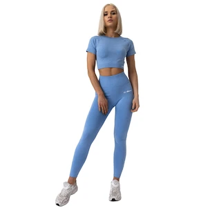 Tricou pentru femei GymBeam  FLO CropTop Blue