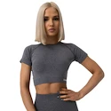 Tricou pentru femei GymBeam  FLO CropTop Grey