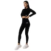 Tricou pentru femei GymBeam  FLO Ribbed CropTop Black