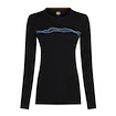 Tricou pentru femei Icebreaker Merino 200 Oasis LS Crewe Mountain Pulse Black L