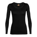 Tricou pentru femei Icebreaker Merino 200 Oasis LS Scoop Black