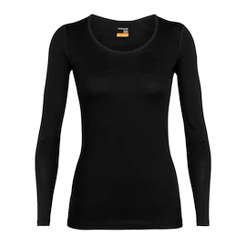 Tricou pentru femei Icebreaker Merino 200 Oasis LS Scoop Black