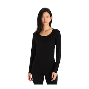 Tricou pentru femei Icebreaker Merino 200 Oasis LS Scoop Black