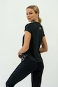 Tricou pentru femei Nebbia  FIT Activewear T-Shirt “Airy” with Reflective Logo black