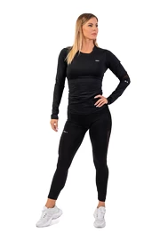 Tricou pentru femei Nebbia Long Sleeve Smart Pocket Sporty Top 418 black