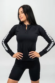 Tricou pentru femei Nebbia Long Sleeve Zipper Top WINNER black