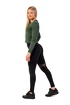 Tricou pentru femei Nebbia  Organic Cotton Ribbed Long Sleeve Top 415 dark green