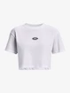 Tricou pentru femei Under Armour  BRANDED LOGO CROP SS-WH