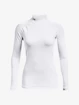 Tricou pentru femei Under Armour ColdGear Authentics Mockneck-WHT