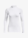 Tricou pentru femei Under Armour ColdGear Authentics Mockneck-WHT