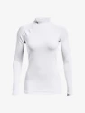 Tricou pentru femei Under Armour ColdGear Authentics Mockneck-WHT