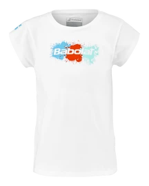 Tricou pentru fete Babolat Exercise Cotton Tee Girl White