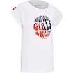 Tricou pentru fete Babolat  Exercise Cotton Tee Girl White