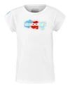 Tricou pentru fete Babolat  Exercise Cotton Tee Girl White 6 - 8 ani