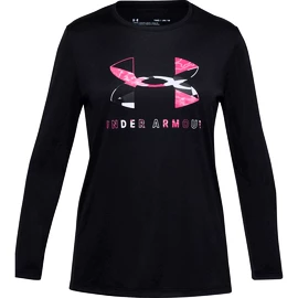 Tricou pentru fete Under Armour Tech Graphic Big Logo LS T-Shirt-BLK